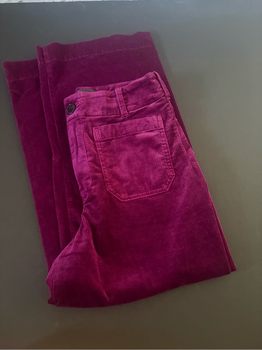 Maeve Anthropology The Colette Corduroy Berry Wide Leg Pants - Picture 6 of 9